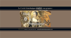 Desktop Screenshot of madamedepompadour.com